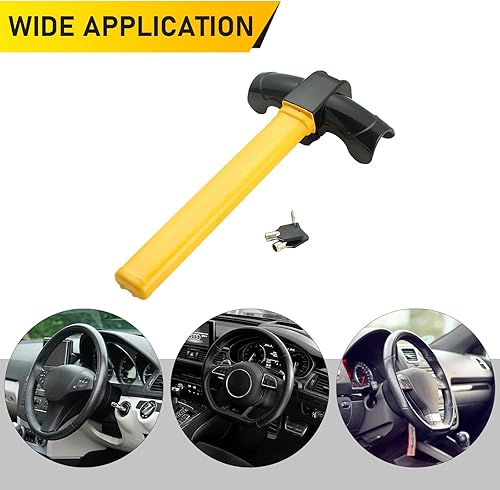 Miniatura 6 de ATPEAM Bloqueo del volante del coche  Bloqueo giratorio universal antirrobo del volante de seguridad del coche