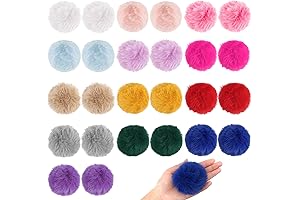 26 Big Pom Poms for Crafts: 3.2 Inch Faux Fur Pom Poms...