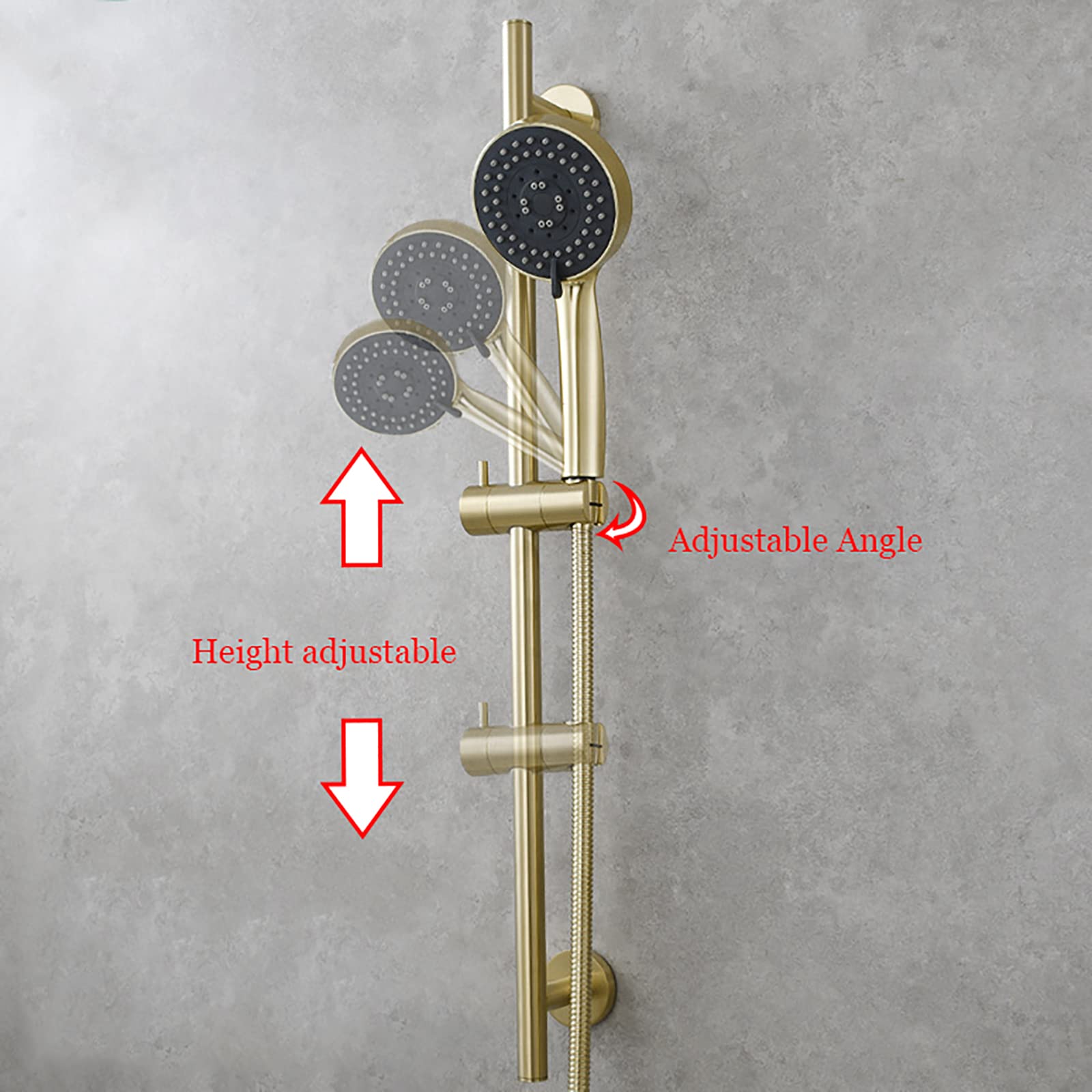 Bateria Wannowa Z Prysznicem Ręcznym Regulowana Bateria Do Napełniania Wanny Bateria Ścienna Z Mieszaczem Wannowym Bateria Wannowa Ze Stali Nierdzewnej Jednouchwytowa Bateria Wannowo-Natryskowa W Kol