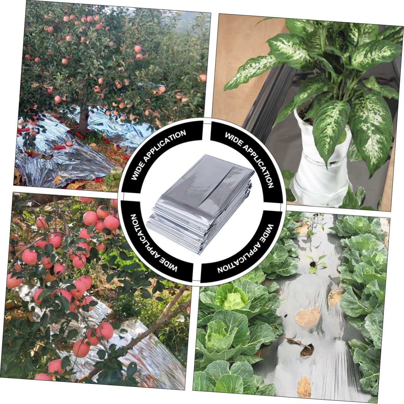 INOOMP 3pezzi Pellicola Riflettente per Giardino Telo Caldo Multiuso per Piante Serra Accessorio Pratico per Giardinaggio