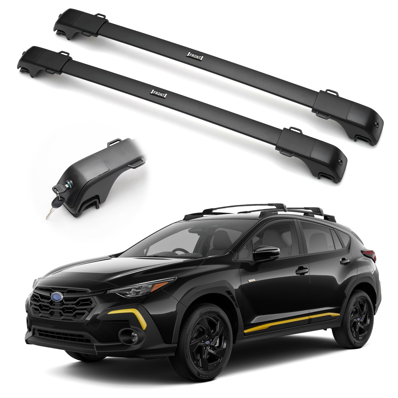 300LBS Lockable Roof Rack Cross Bars Compatible with 4Runner 2025 2026, Anti-Theft Design Heavy Duty Matte Aluminum Roof Rail Crossbars with Raised Side Rails, Rooftop Cargo Carrier Luggage — view 13
