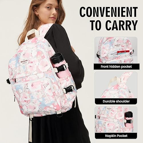 Miniatura 5 de Mochila para laptop con puerto de carga USB para laptop de hasta 15 pulgadas para hombres y mujeres, mochila de viaje al aire libre universitaria,