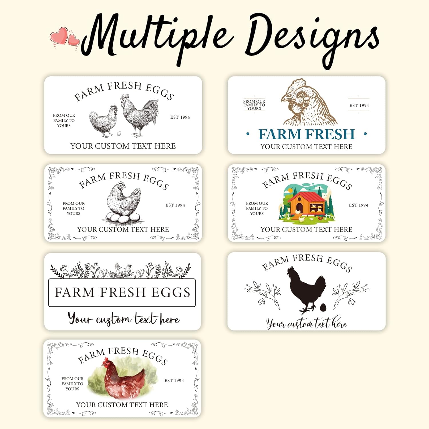 Personalized Egg Carton Stickers Custom Farm Fresh Egg Carton Labels Customized Thank You Chicken Egg Stickers Tags - Image 2