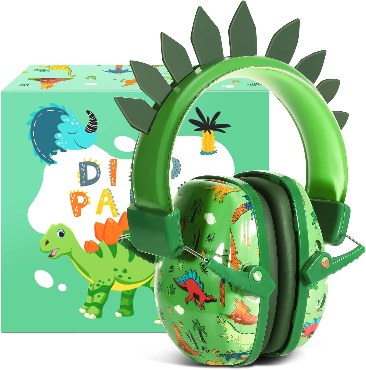 Noise Cancelling Headphones for Kids,Toddlers,Teens Boys Ages 1-12,Dinosaur Ear Hearing Protection Sound Proof Safety Earmuffs for Concerts,Monster Trucks,Sensitive Ears