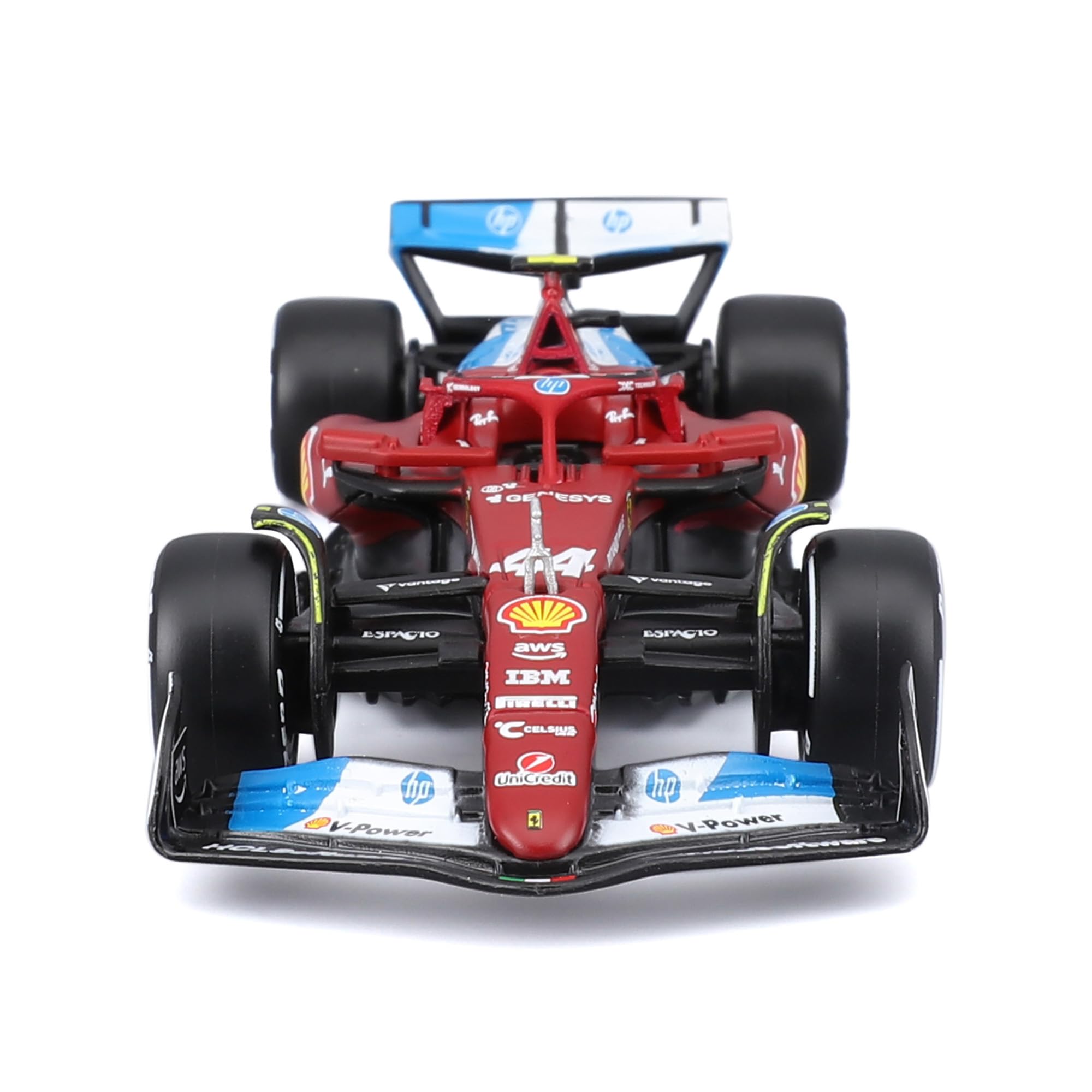 Bburago - Ferrari SF-25 Livrea Miami #44 Lewis Hamilton, Modellino Auto Diecast in Scala 1:43, Replica Monoposto F1 GP Miami, Dettagli Realistici, Licenza Ufficiale Ferrari, Età Consigliata 3+ Anni