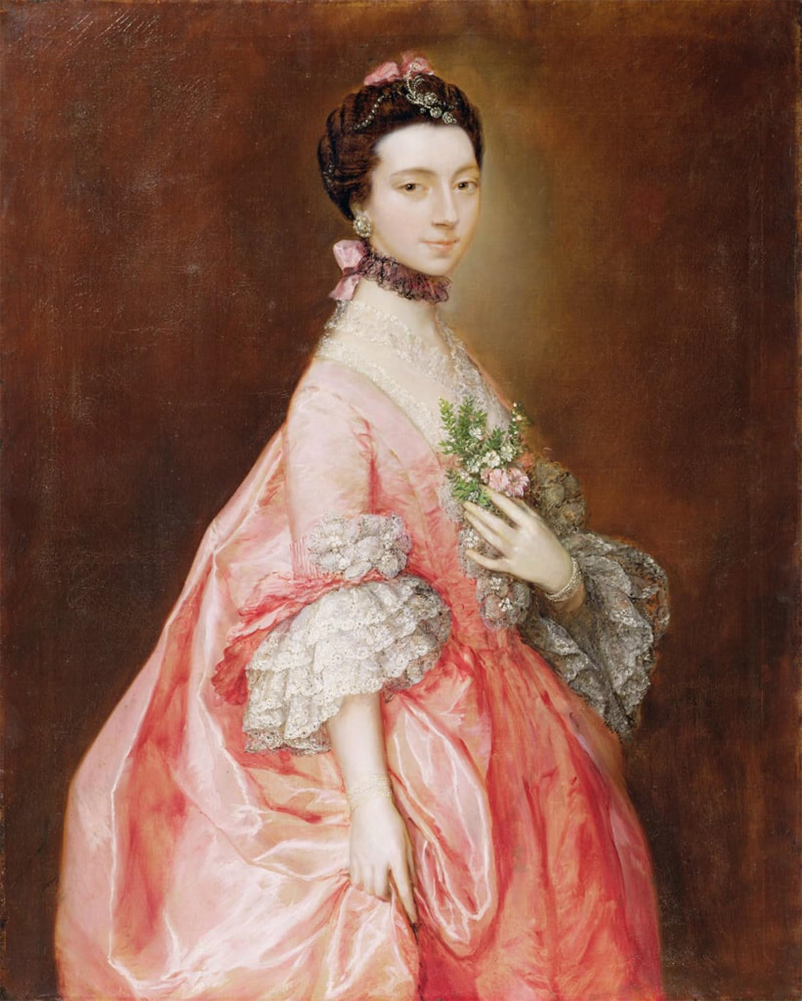 POSTERIIk Vintage Print Pop Art Landscape Artwork Mary Little Later Lady Carr by Gainsborough Art Prints for Office Home Decor 60x90cm