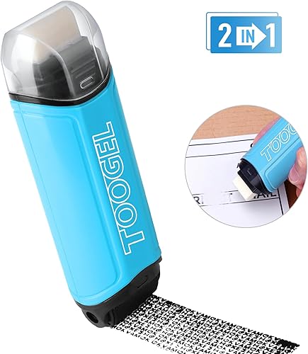 Sello de rodillo de protección contra robo de identidad sello de rodillo confidencial 2 en 1, antirrobo, sello de privacidad y seguridad, bloquea la