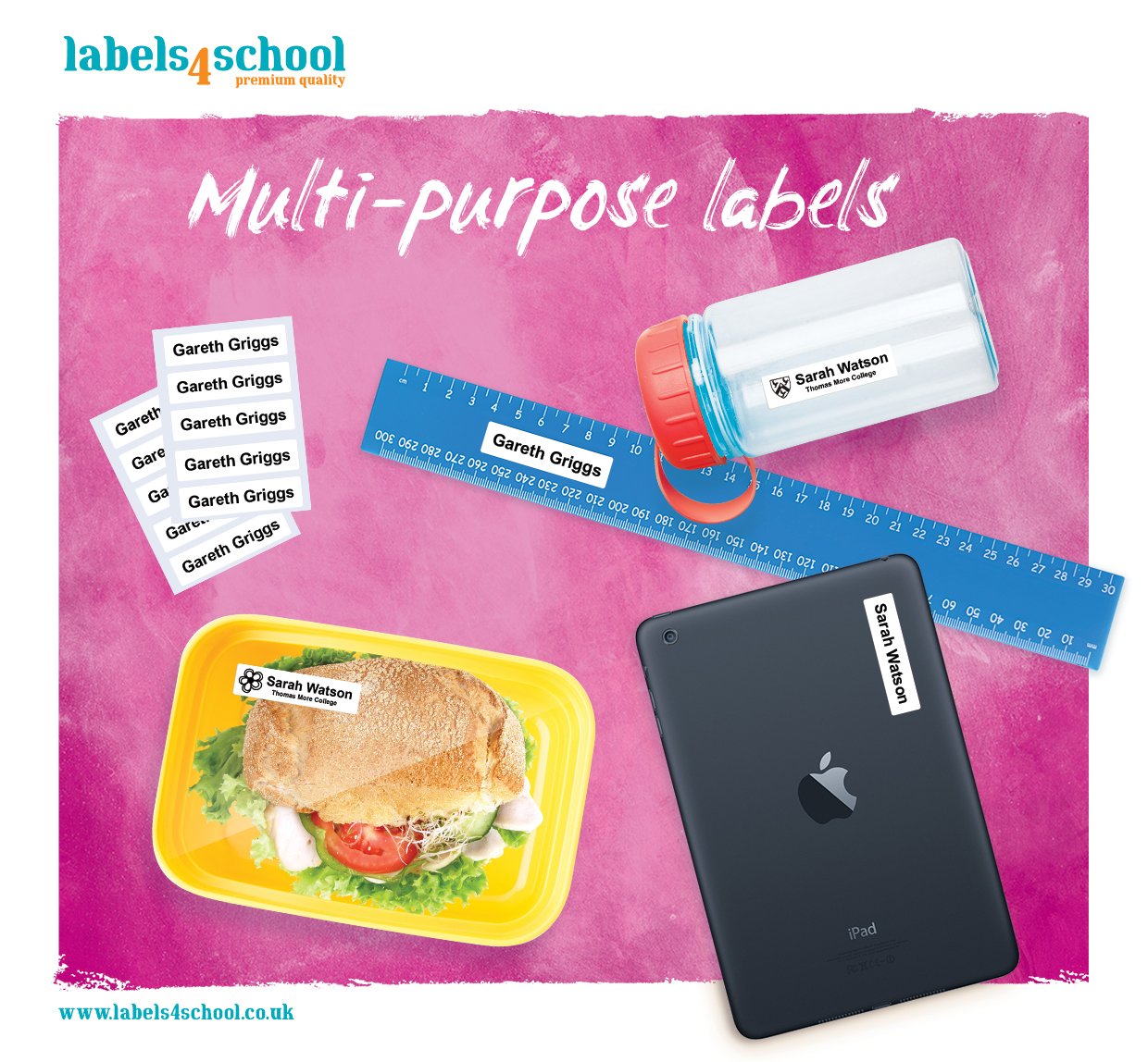 Buy Multi Purpose Name Labels (Pack of 50) Dishwasher, Microwave