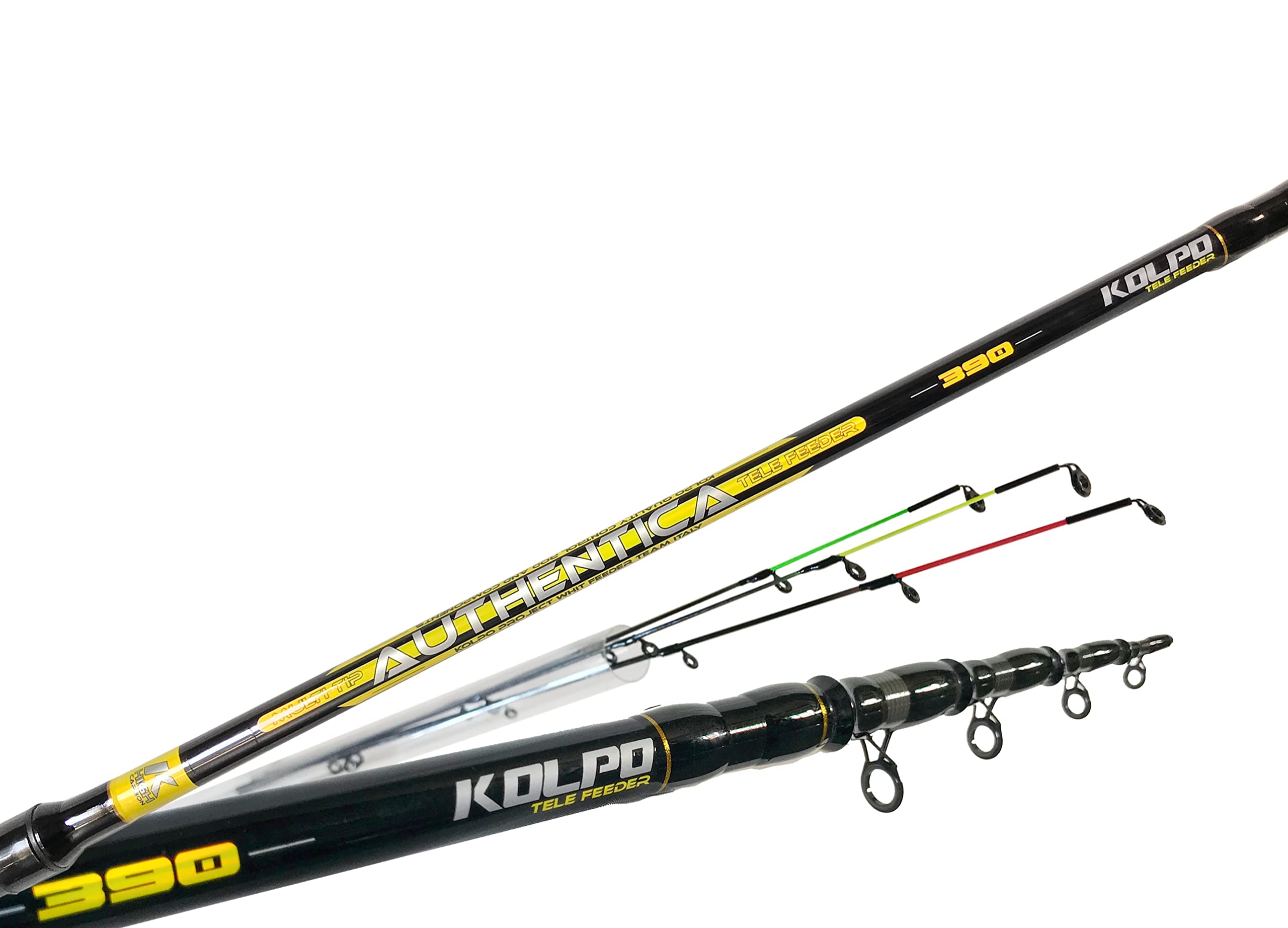 Kolpo Feed Expert – Canna da Feeder 3.90 m in Carbonio Alto Modulo – Azione 90g – 3 Vette Intercambiabili – Leggera, Potente e Sensibile per Mare e Acque Interne