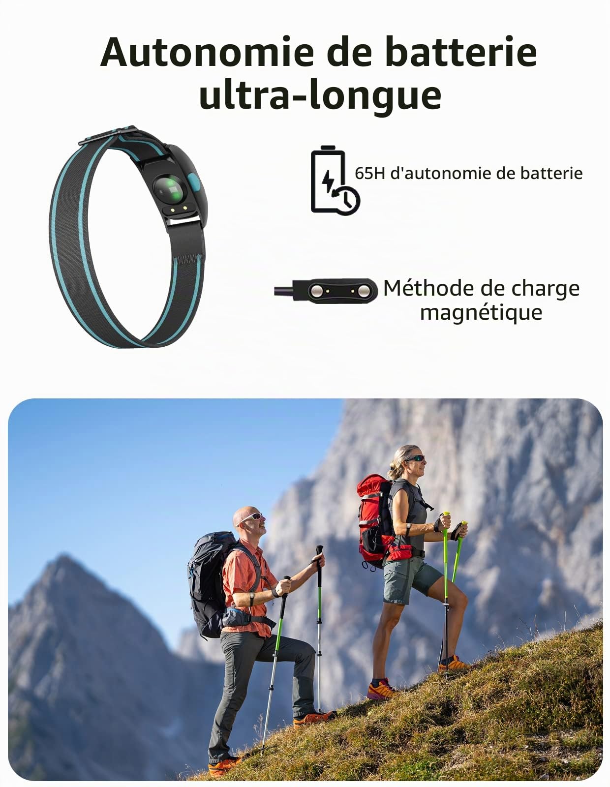 iGPSPORT BSC500 Compteur Velo sans Fil et HR70 Cardiofrequencemetre au Bras