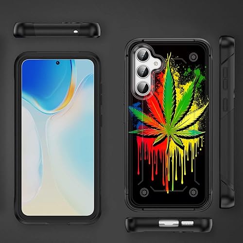 Miniatura 6 de wiaekosef Funda para Galaxy S23 FE, resistente de doble capa de policarbonato duro y silicona suave, resistente a prueba de golpes, funda protectora