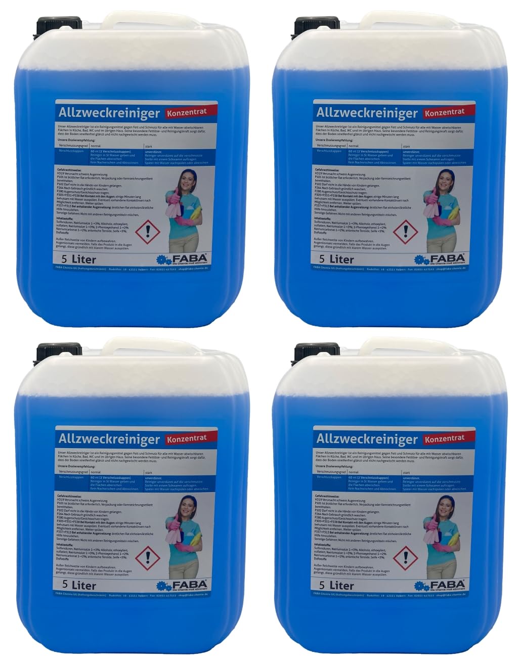 FABA Allzweckreiniger Konzentrat 4 x 5 Liter