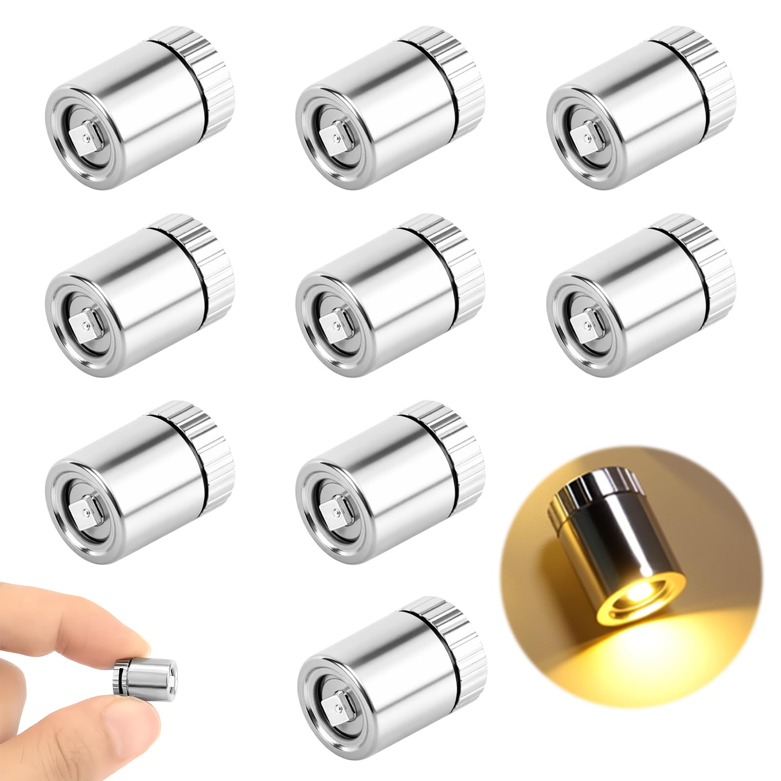 10 Pack Mini LED Lights, Warm White Battery Operated Tiny Lights for Balloons, Paper Lanterns, Wedding Decorations and DIY Crafts