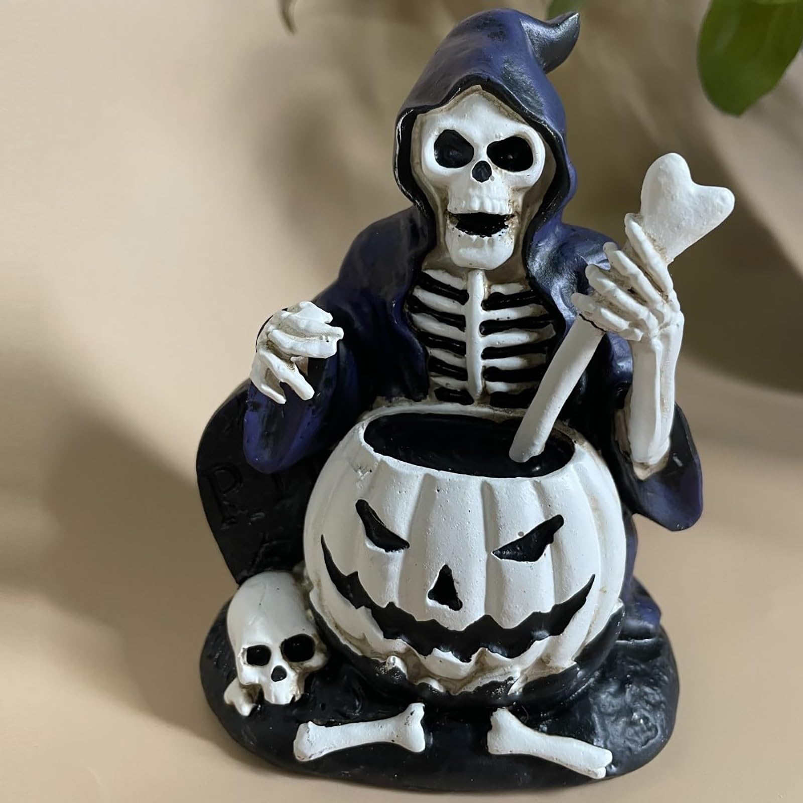 ◆オーダー用◆ダイカット ハロウィン お化けカボチャ列車 死神  包帯男 Amazon.co.jp: ハロウィン死神像、カボチャの大釜付き不気味な