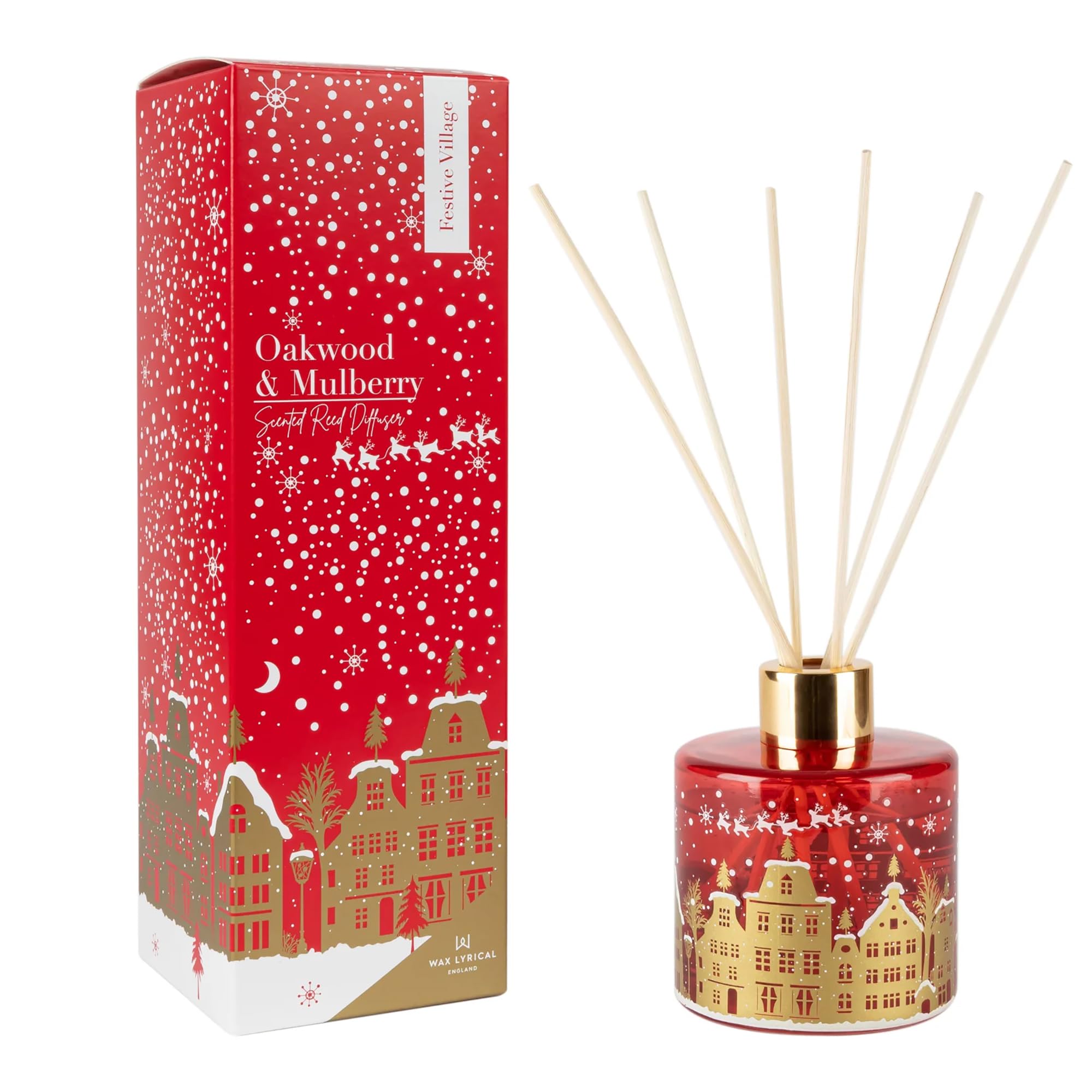 WAX LYRICAL Oakwood & Mulberry Festive Scented Reed Diffuser 180ml