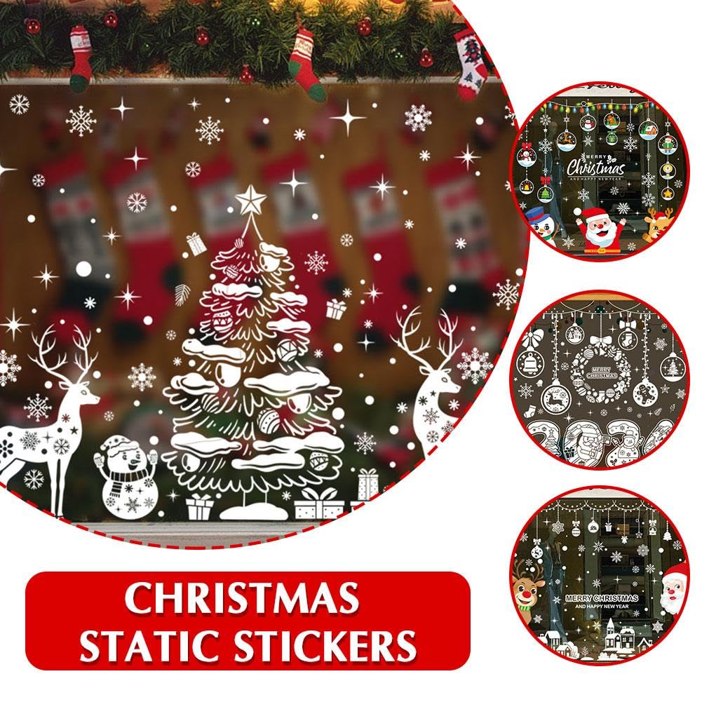 Amazon.co.jp: クリスマス 飾り 静電ステッカー 剥がせる 汚れない