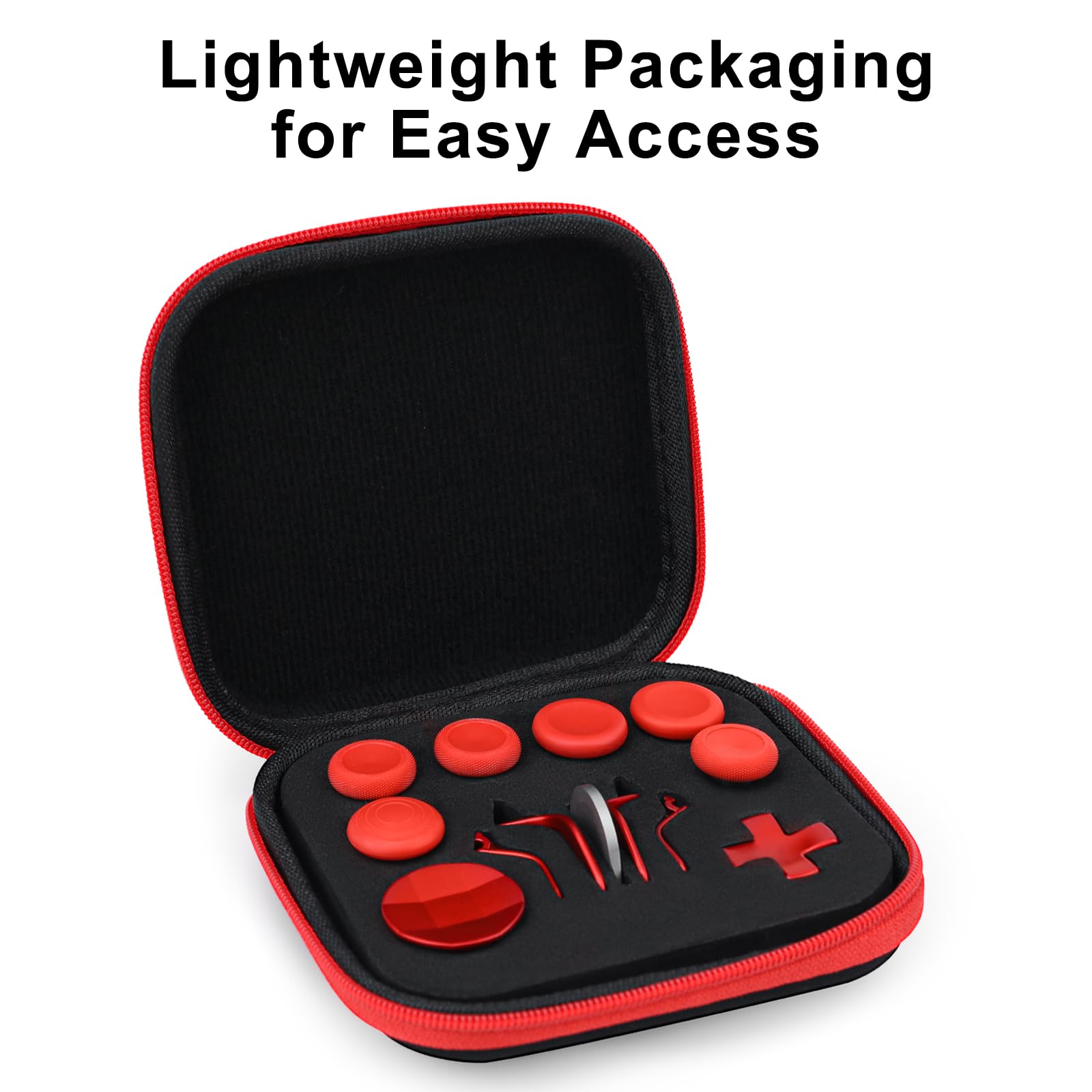 Pouce de Remplacement pour la Manette Xbox One Elite Series 2, kit d'accessoires Joystick Magnétique Métallique Compatible avec la Manette sans Fil Xbox Elite Series 2 Core (Rouge)