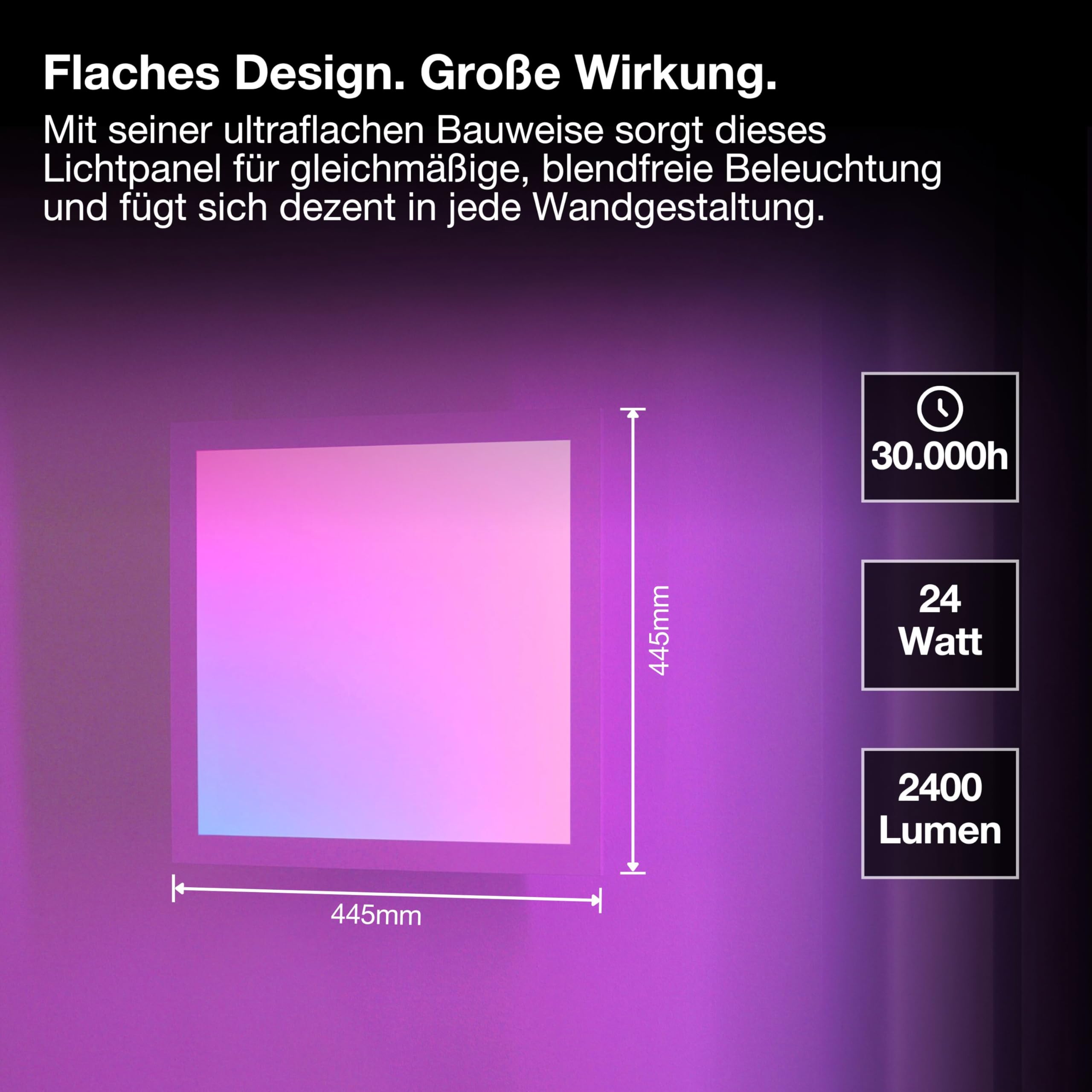 Osram SMART+ WIFI Magic Panelleuchte 24W, 2400lm, weiß | Smart+ Wifi Planon Magic, Party Lighting Special and Mood Light, Weiß, 30000 h, 1-Pack
