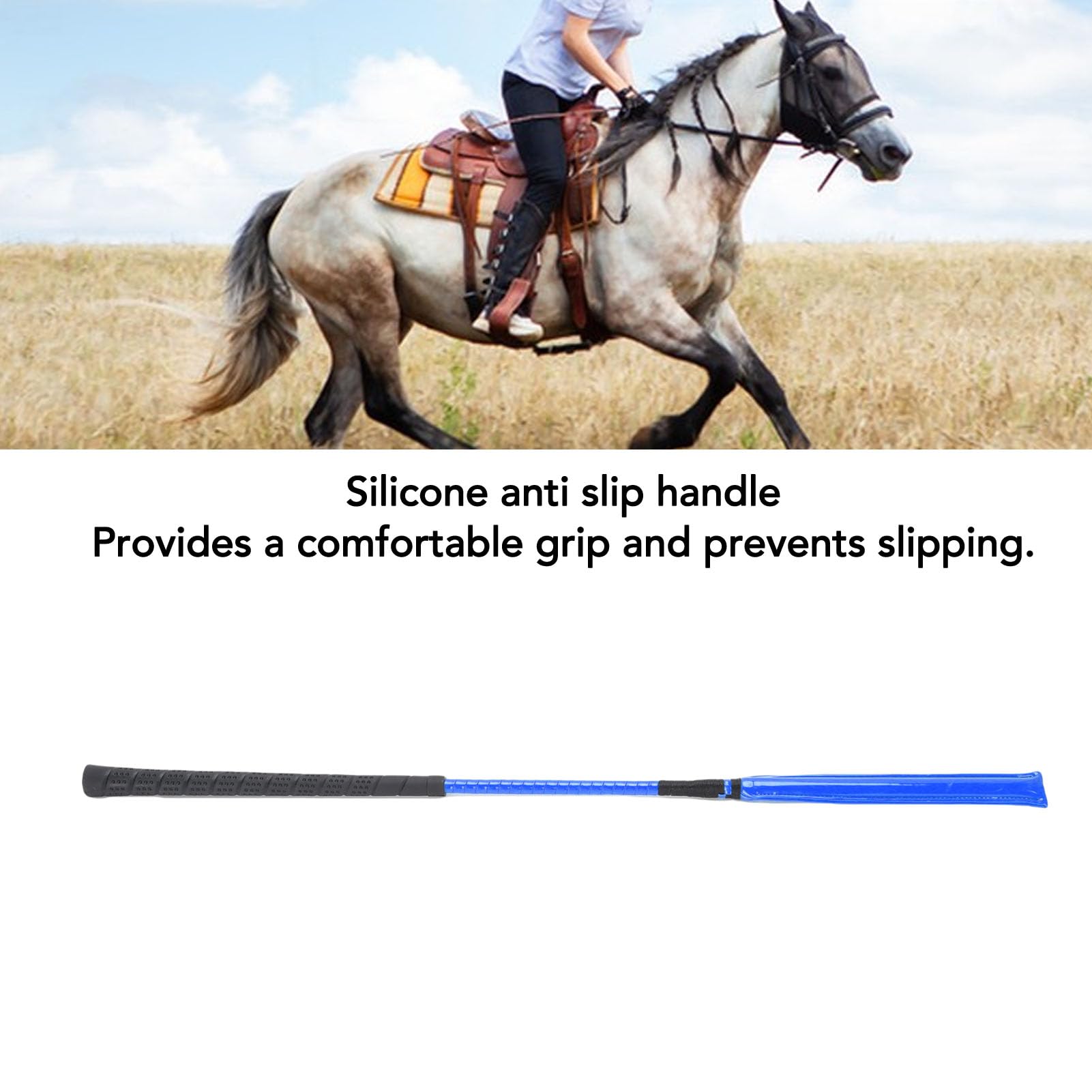 CHICIRIS Frusta per, Coltura da Equitazione in Pelle Premium, Resistente alla Durezza e All'abrasione, Comoda Maniglia Antiscivolo, Frusta da 25,6 Pollici con estremità a Frusta da 7,9