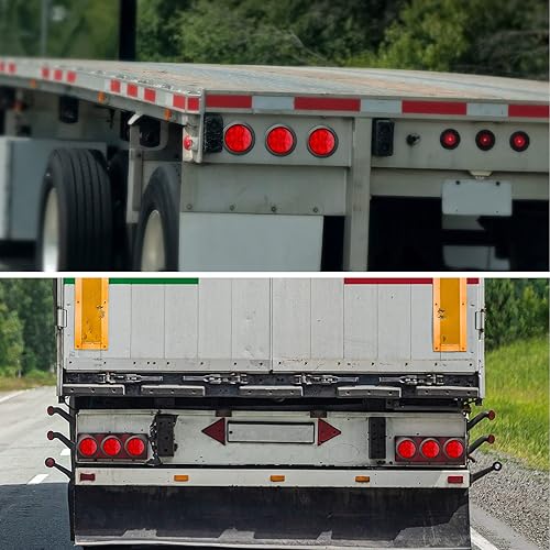 Miniatura 6 de 12 luces traseras LED redondas de 4 pulgadas, 10 luces LED de marcador de remolque, impermeables, 12 V, luces de freno de freno selladas, montaje