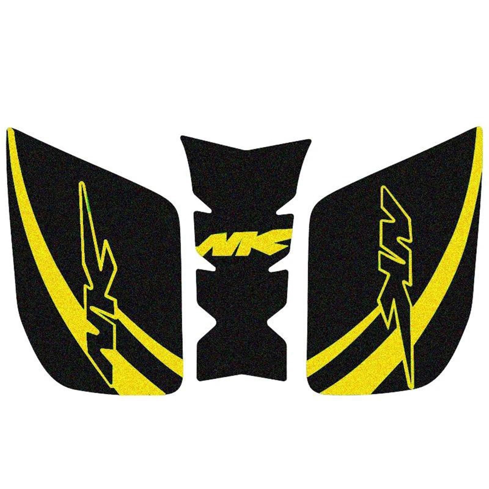 Motorcycle Anti Slip Tank Pad Sticker Gas Knee Grip Traction Side Decal Protector for CFMOTO 250NK NK400 NK650(Yellow)