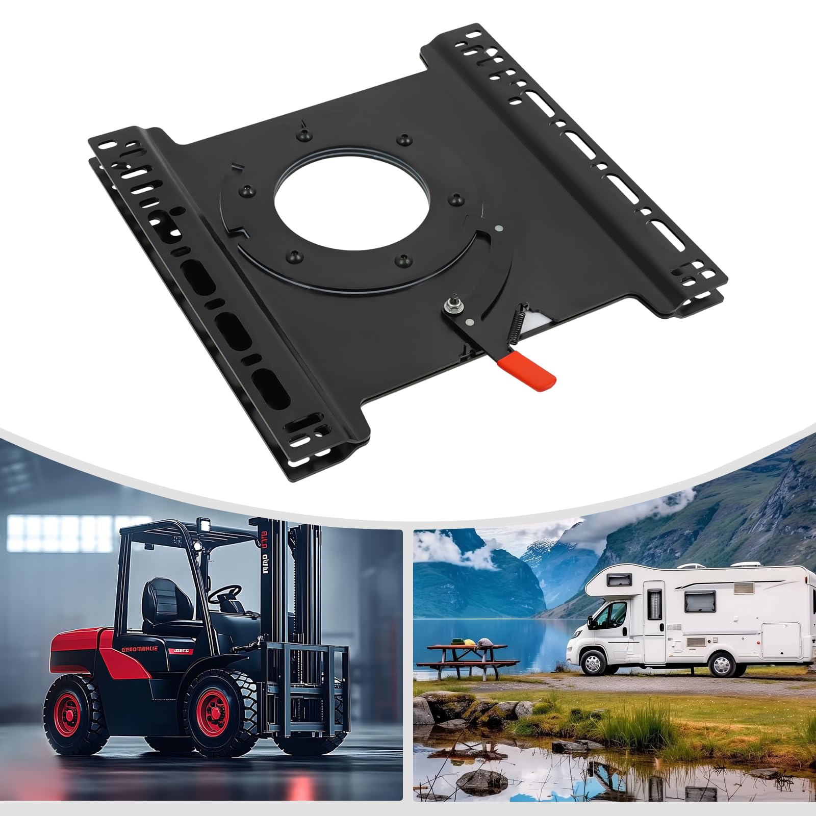 Mercedes Sprinter Siège Pivotant Universel - Base Rotative à 360° - Console Pivotante à 360° - Pour Camping-car, Côté Conducteur Principal Embase Tournante Banquette Sprinter