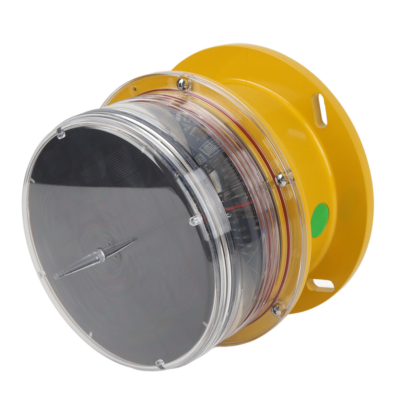 lyrlody Luce Solare a LED per Banchina, Faro per Barca Impermeabile IP68 con Illuminazione a 360 Gradi per Uso Marino (YELLOW)
