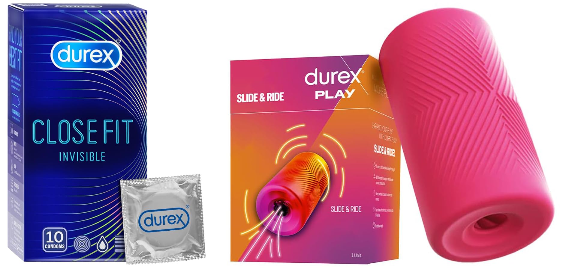 Durex Slide & Ride with Durex Close Fit Invisible Condoms for Men - 10s-image-29
