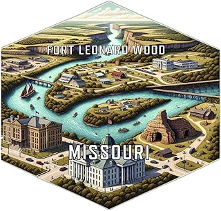 Fort Leonard Wood Missouri Souvenir Travel Destination Die Cut Hexagon Decorative Flat Magnet 2-Inch