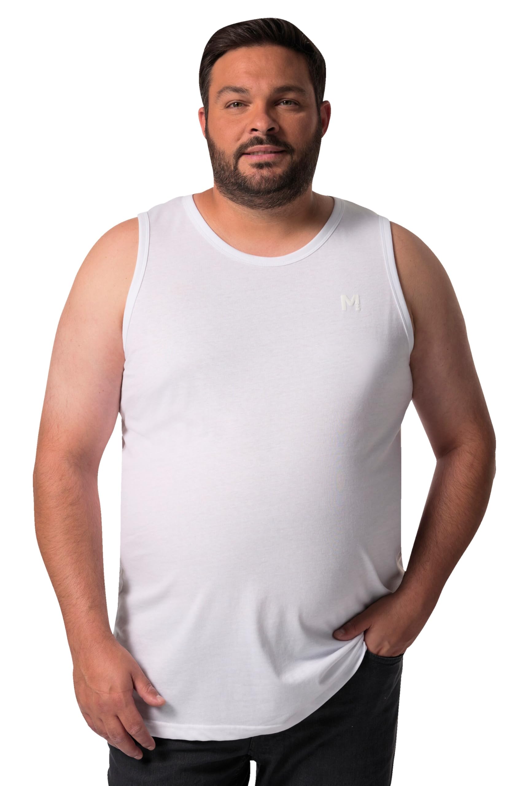 Men Plus Herren große Größen Übergrößen Menswear L-8XL Tanktop, Basic, Rundhals 836303