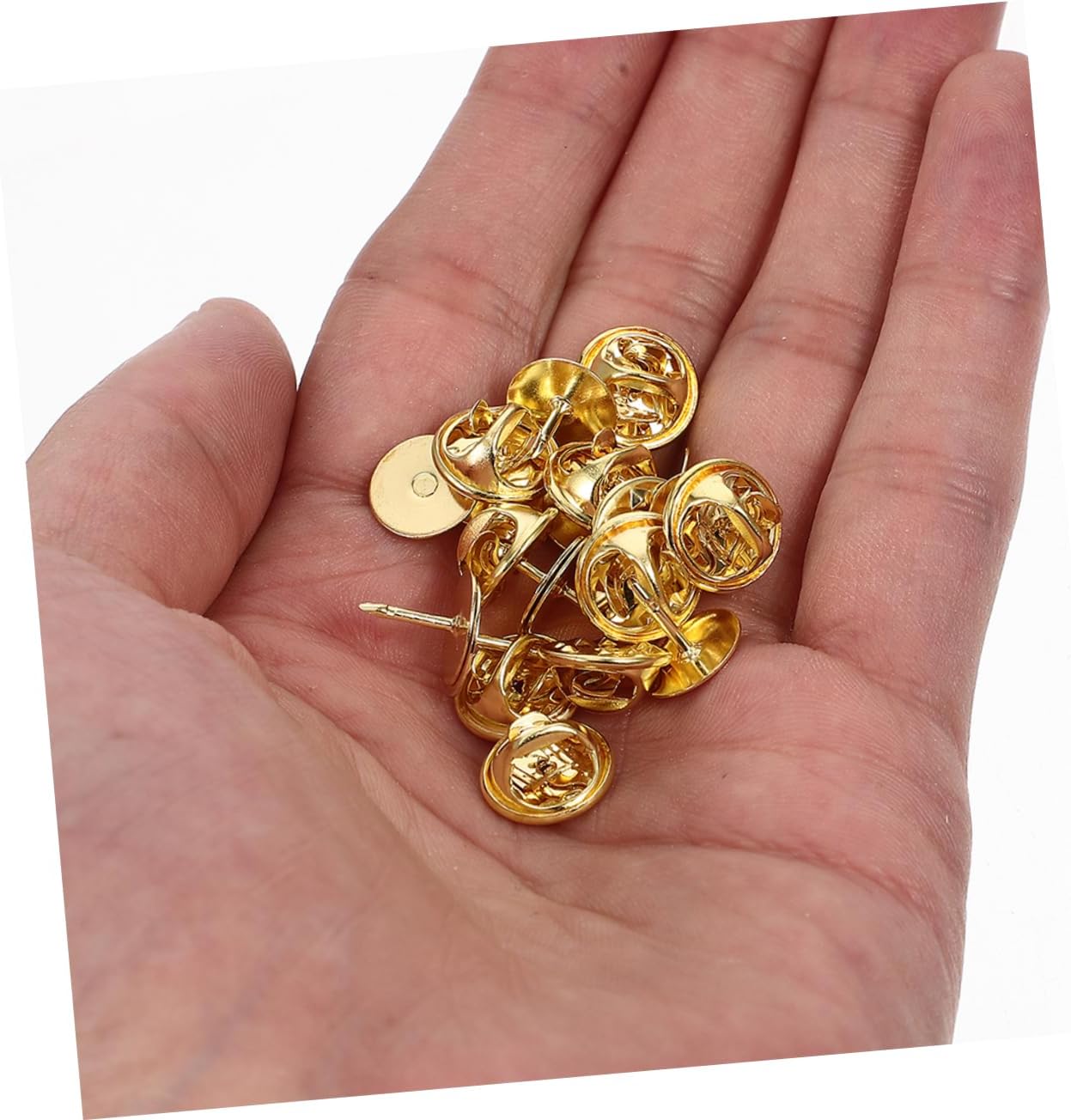 VILLCASE 250sets Pin Backing Locking for Enamel Pins Tie Tacks Jewelry Making Easy to Use Portable Storage Box