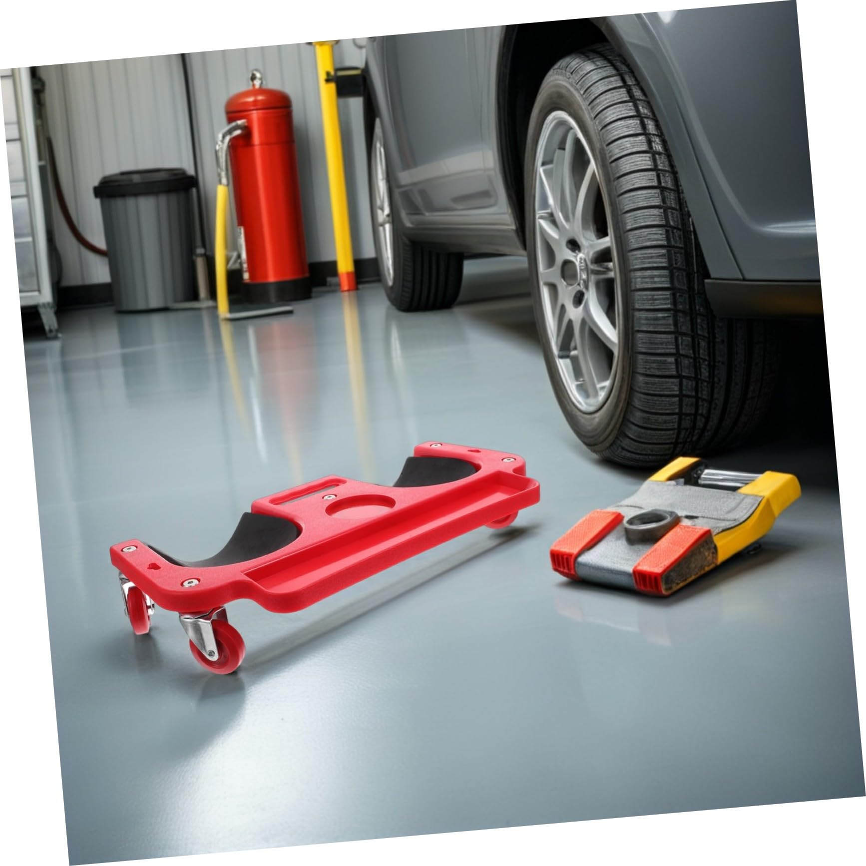 Kniematte für Autoreparaturen, Faltbar, Pe, Rot, Knieschutz | Geeignet für Garage und Werkstatt, Komfortable Polsterung, Praktische Unterlage für Arbeiten Am Boden