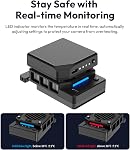 ULANZI CU01 Camera Cooler Kit for DSLR & Mirrorless, Semiconductor Cooling Fan with 3000mAh Magnetic Rechargeable Battery, 3 Speeds, Auto Temp Control, High-Performance Cooling for Video Recording