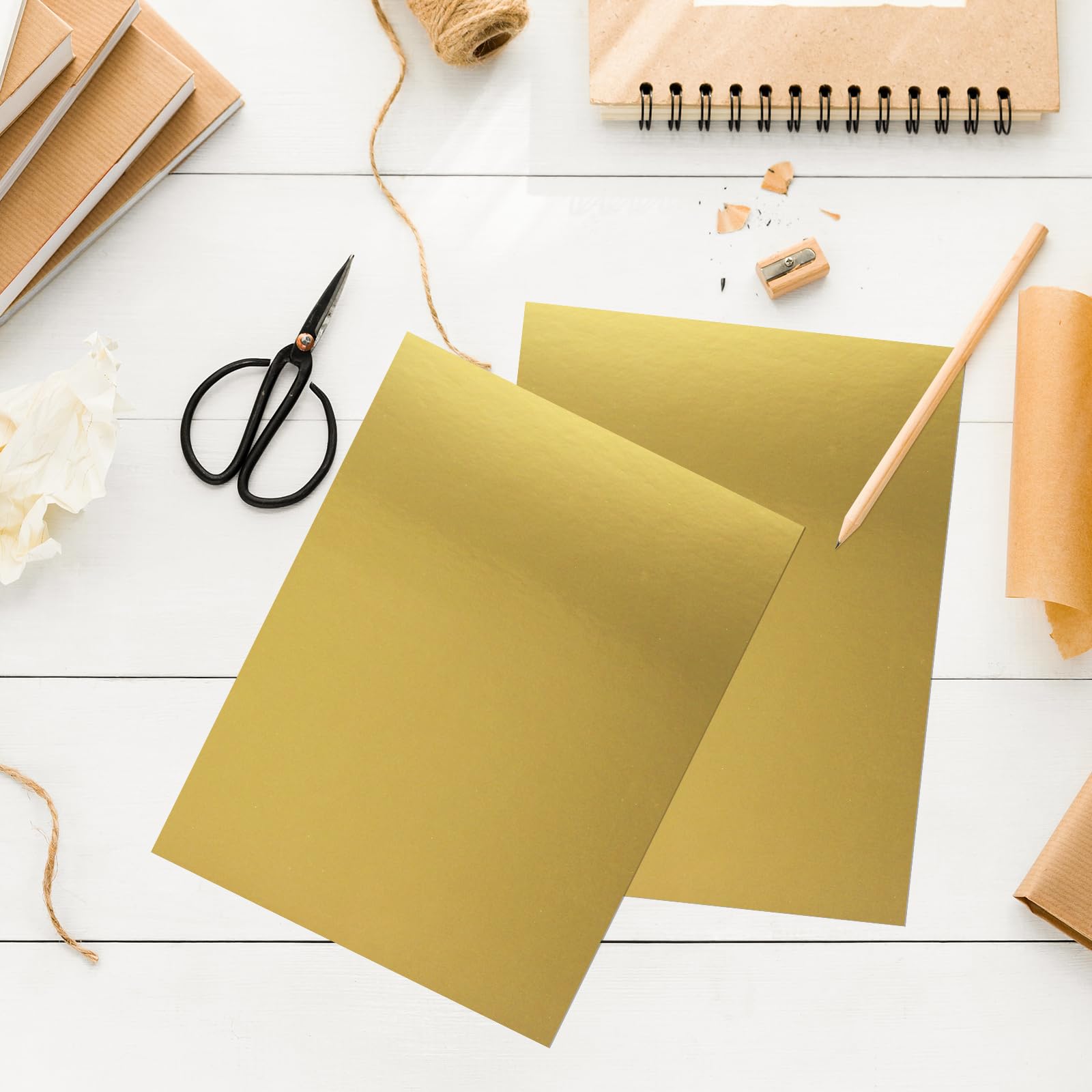 24 Sheets Gold Mirror Cardstock Paper A4 - Image 4