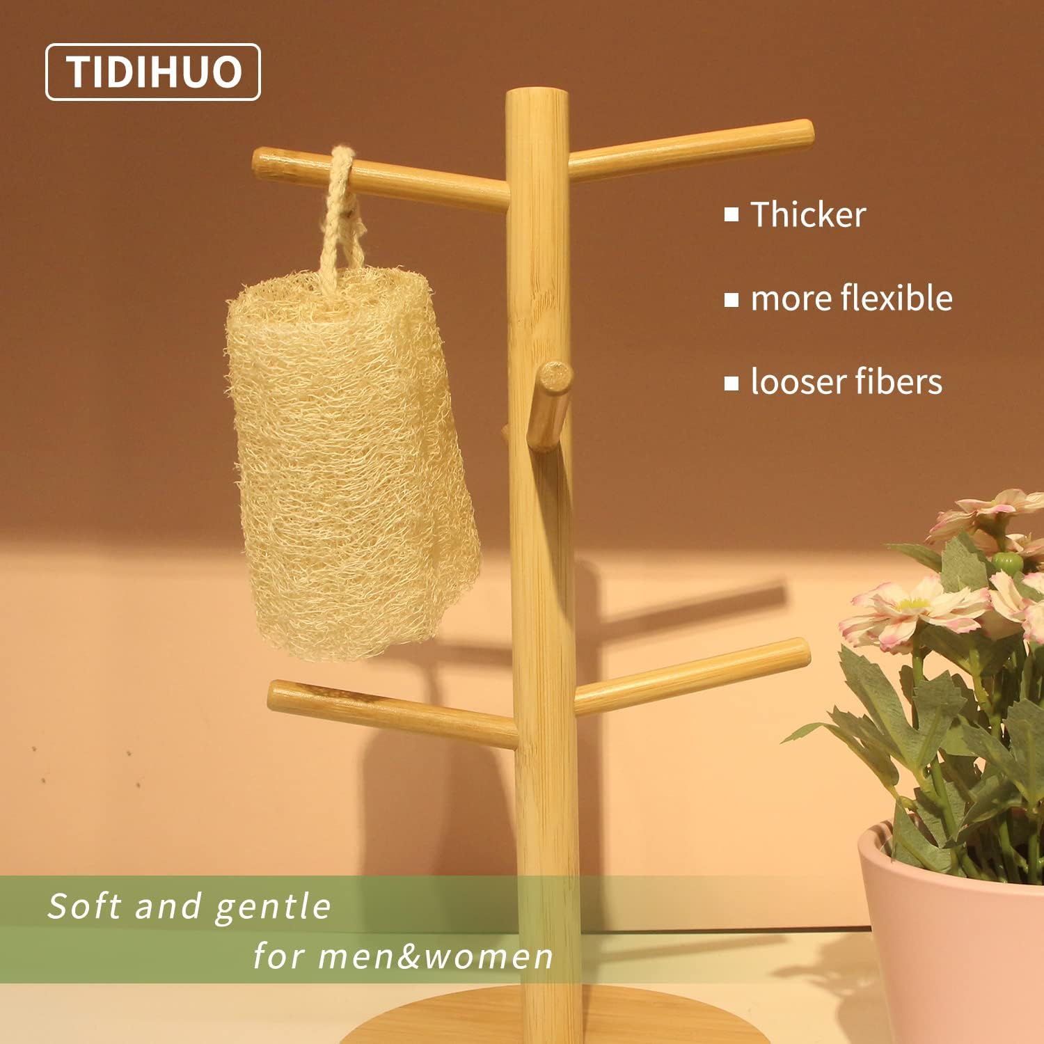 Natural Loofah Sponge Shower Luffa Exfoliating Body Scrubber Its Soft and Foam Get You Clean