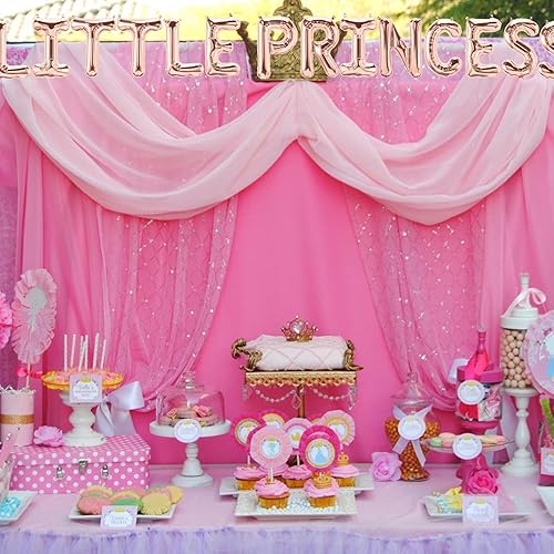 Miniatura 2 de Little Princess - Cartel y decoraciones de fiesta de princesa de oro rosa - Baby Showerrevelación de género y suministros para fiesta de cumpleaños