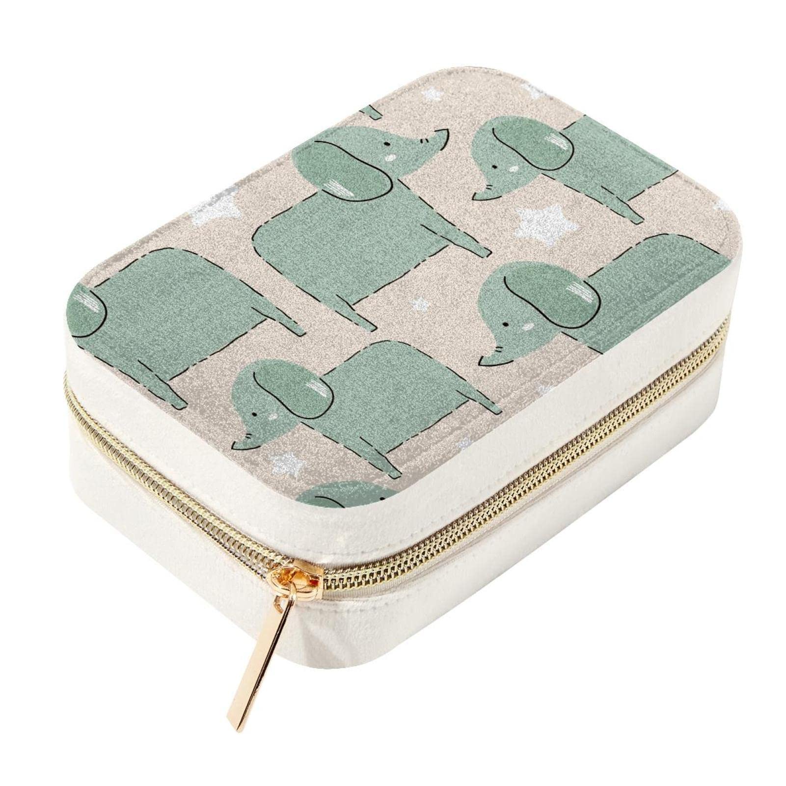 Boîte de rangement de bijoux de voyage luxe en velours chic