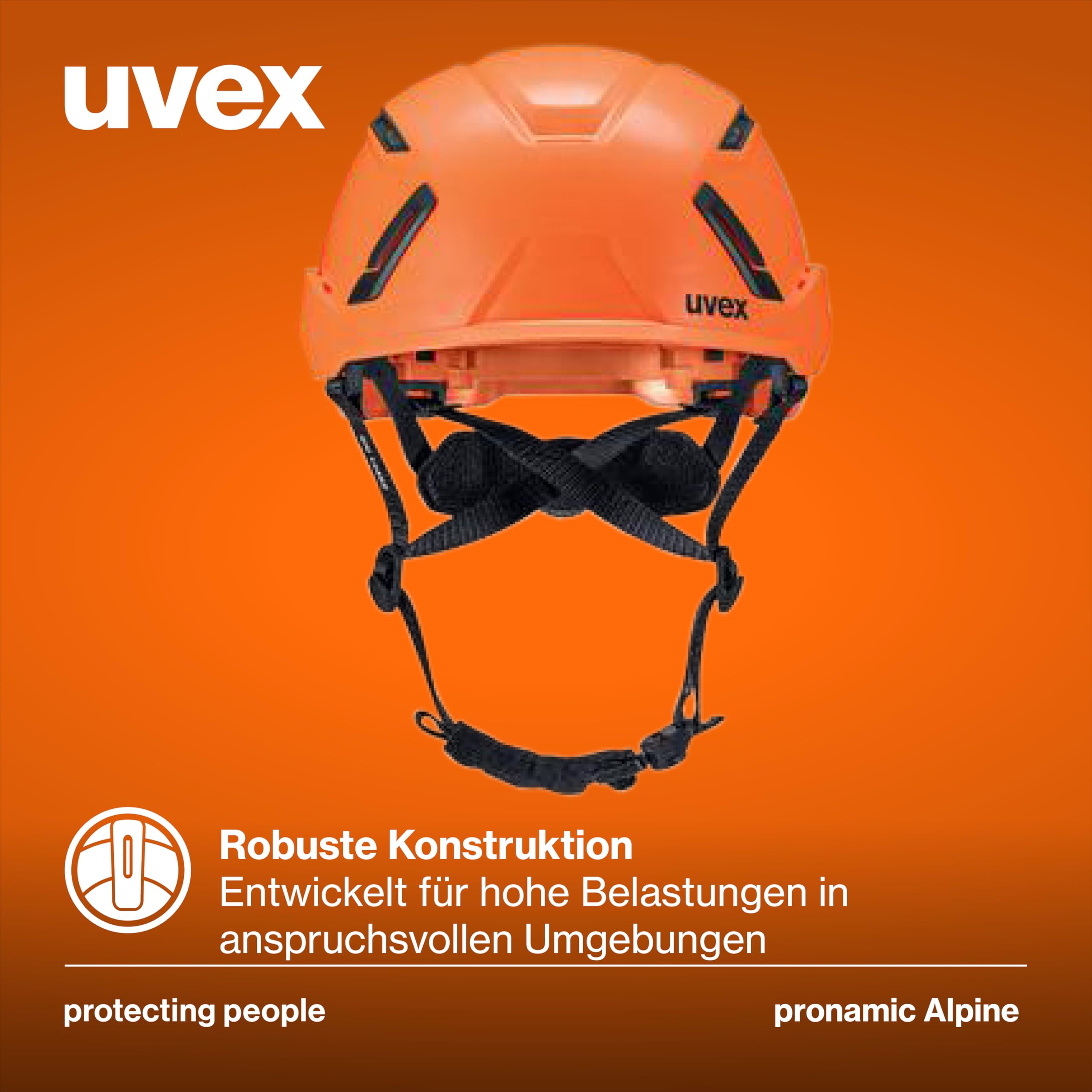 Schutzhelm pronamic Alpine MIPS 9735231 Orange mit Lüftungen