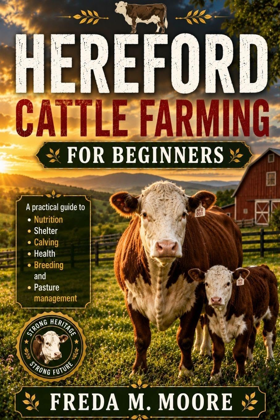 HEREFORD CATTLE FARMING FOR BEGINNERS: A pratical guide to Nutrition, shelter, calving, health, breeding, and pasture management