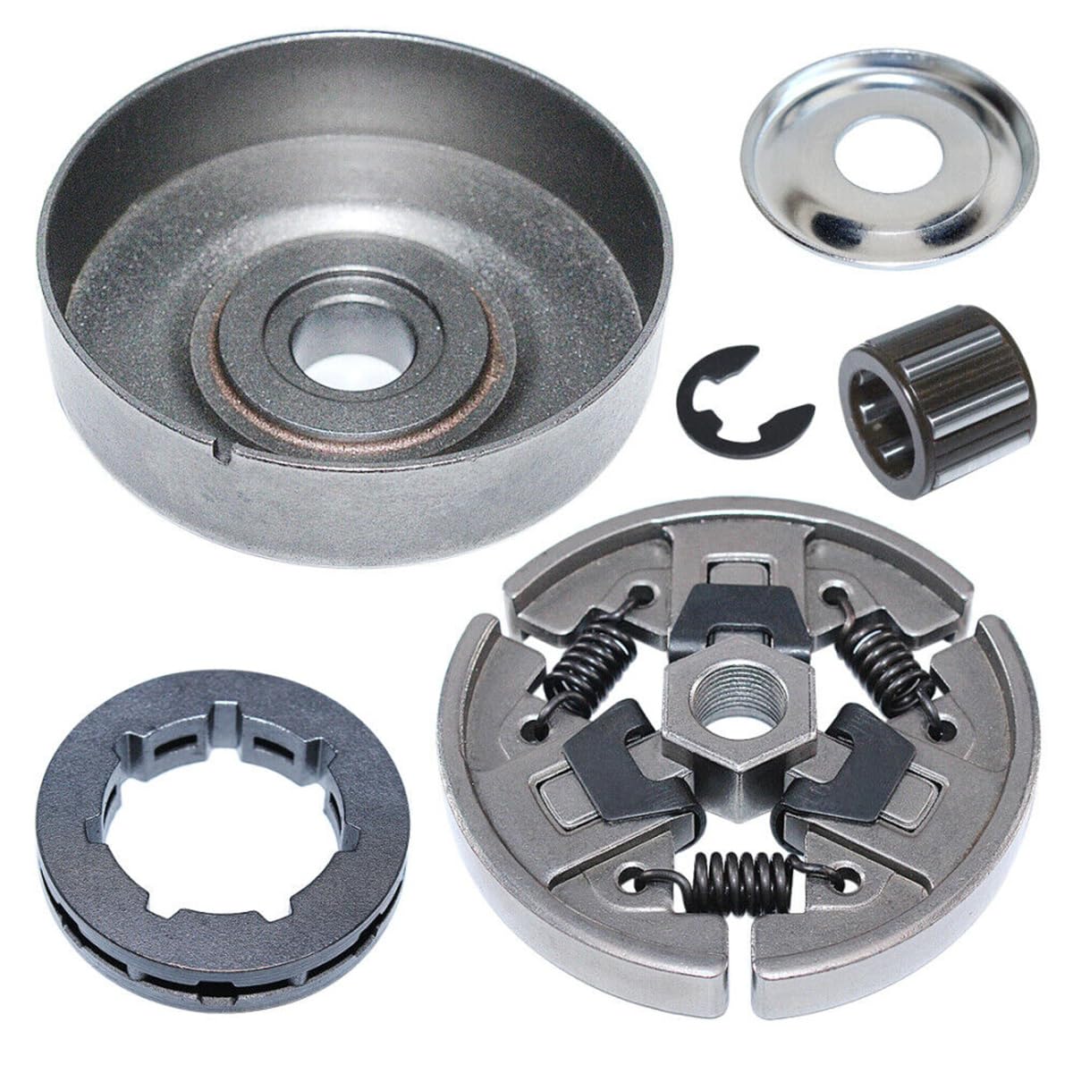Kit de Arandelas de cojinete de Tambor de Embrague for Motosierra MS290, MS390, 029, 039 y MS310. Reemplazo de cojinete de Agujas, piñón, llanta, Clip E 2023.
