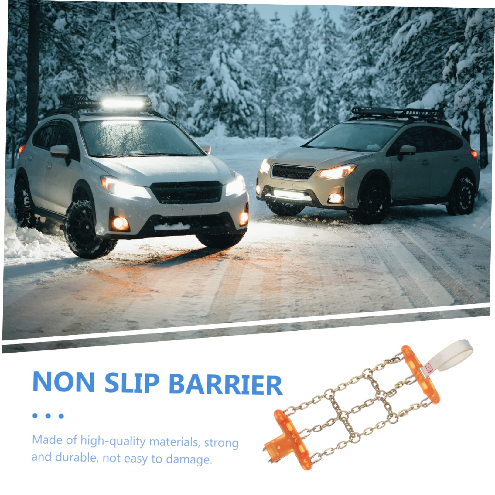 Ciieeo 1Pc Steel Tire Chain for Winter Heavy Duty Slip Chain for Cars and Trucks Versatile Winter Wheel Chain Accessory Fits Tire Widths