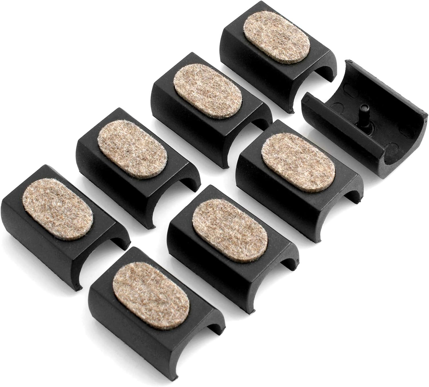 Design61 Felt Gliders, Set of 8, for Cantilever Chair, Floor Glides with Diameter of 2425 mm