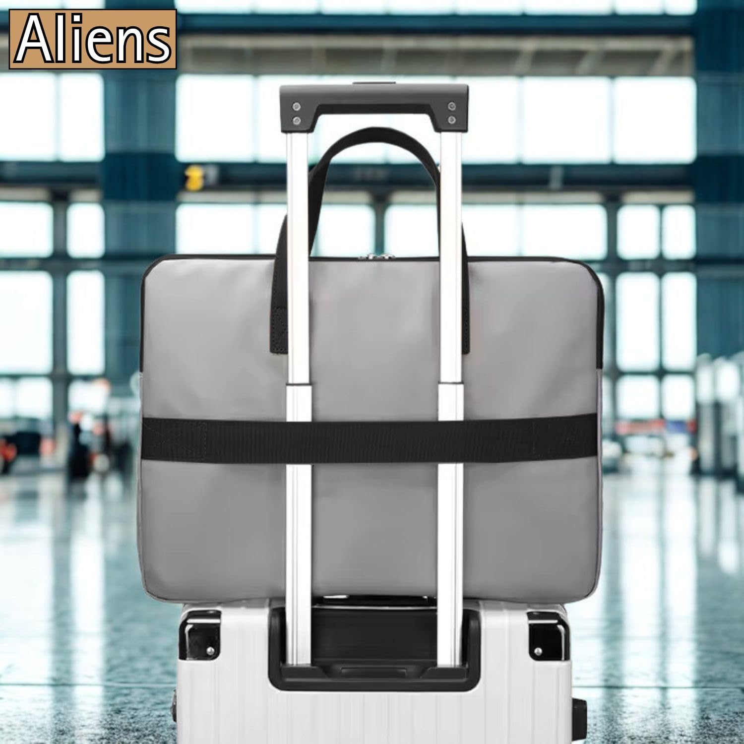 Aliens 14.1" Premium Vegan Leather Laptop Sleeve/Case Cover Bag, Padded Laptop Compartment Office Handbag for MacBook air/pro, Dell, Lenovo, Acer, Asus, Notebook, Tablet, ipad-Grey 10 71NYU00WJHL. SL1500