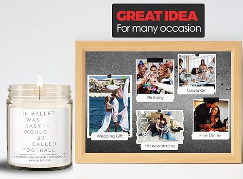 Miniatura 6 de Vela perfumada de ballet con citas divertidas si el ballet fuera fácil, sería llamado fútbol – Ideas de regalo de baile para bailarina, bailarina,