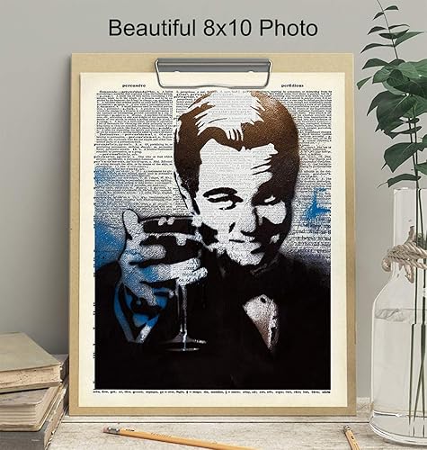 Miniatura 3 de Banksy Leonardo DiCaprio Poster Wall Art Print - Unique Home Decor for Bar, Kitchen, Office - Congratulations Gift for Bachelor Party Celebration -
