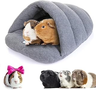 TUAKIMCE Guinea Pig House Guinea Pig Bed Cave Hamster House Small Animal Plush Cave Cuddly Bed for Cuddling Sleeping Bag for Dwarf Rabbits Chinchillas Bearded Dragons Lizard product image