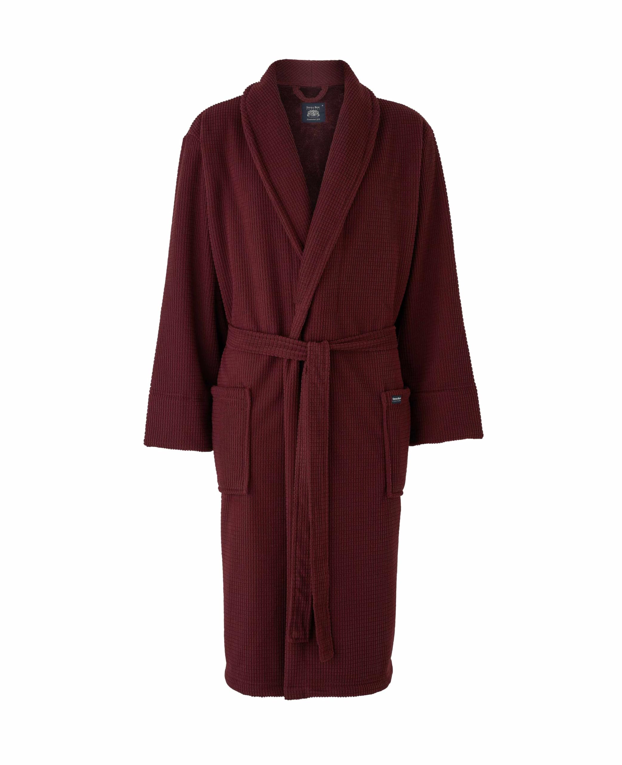 THE SAVILE ROW COMPANY LONDON Men's Lightweight Super Soft Warm Fleece Dressing Gown — view 10