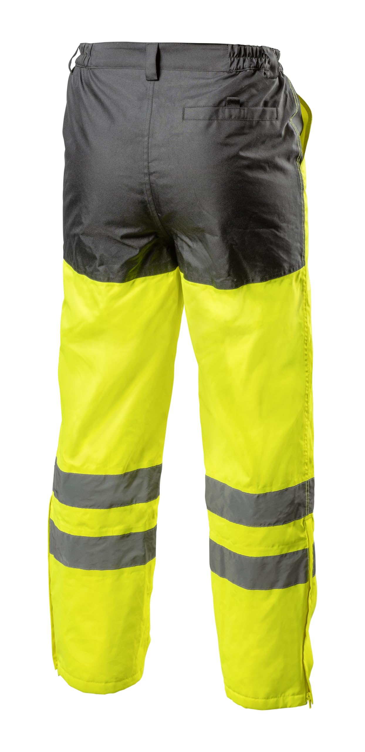 Högert Technik Jade L Warnschutz-Arbeitshose Herren gefüttert gelb – wasserdicht 2000 mm, reflektierende Streifen, Winterhose mit Taschen – EN ISO 20471, EN343, Winddicht, isoliert, robust