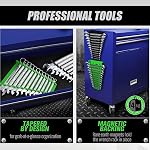 Organisateur de clés magnétiques, bacs à outils à clés, Premium ABS Porte clé Boîte à outils Porte clé magnétique avec 12 Slots Standard Hanging Wrench Organisateur pour Boîte à outils et mur