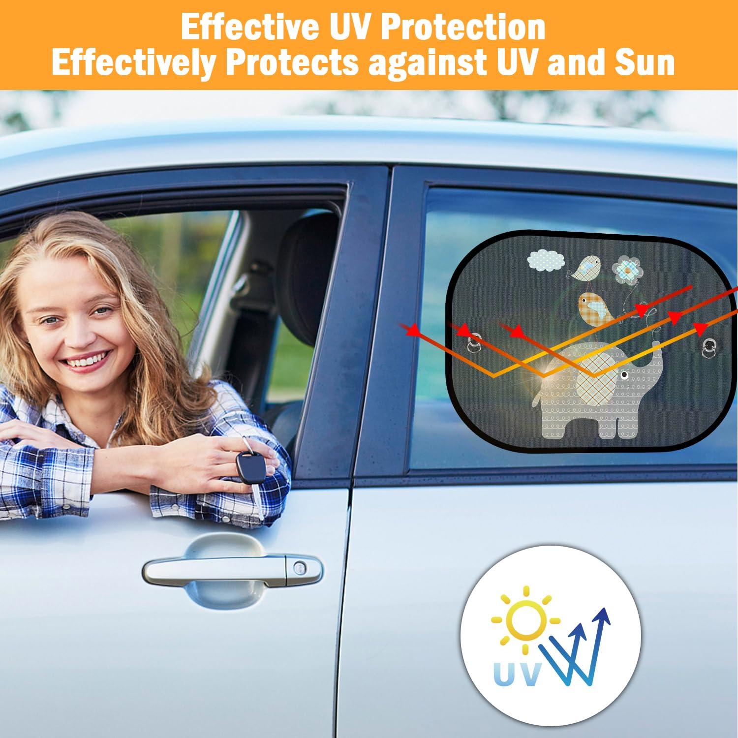 Lot De 2 Pare-Soleil Voiture Bébé – Protection UV 99% Adsorption Électrostatique 52x31cm